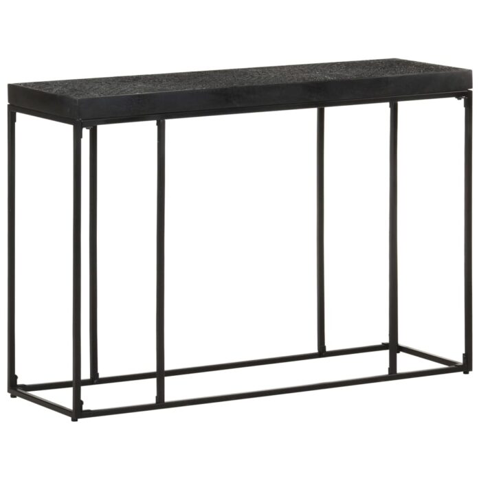 Table console Noir 110x35x76 cm Bois d'acacia et de manguier – Image 6