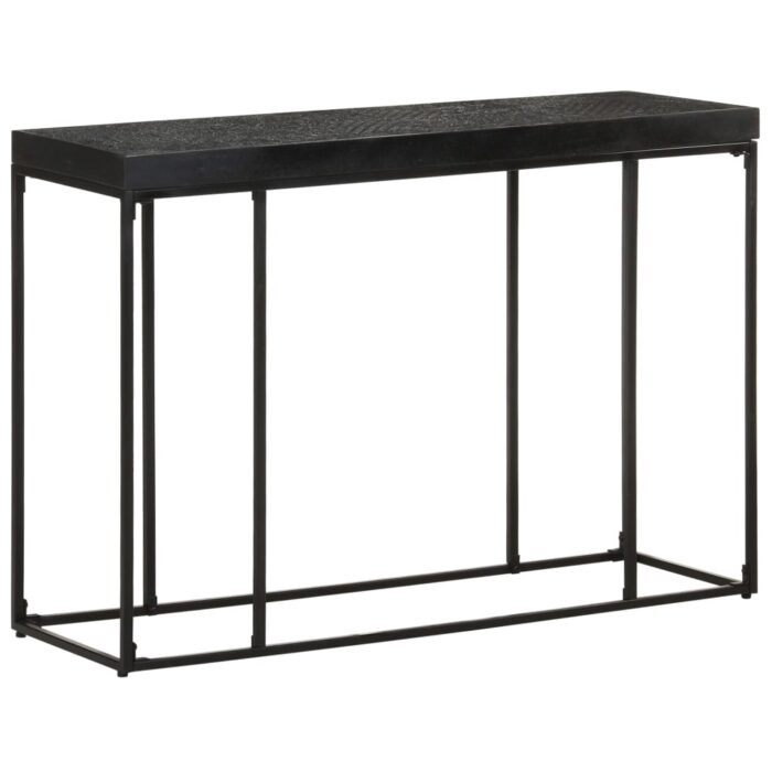 Table console Noir 110x35x76 cm Bois d'acacia et de manguier – Image 7