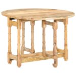Table à manger Rond 110x76 cm Bois de manguier massif – Image 10