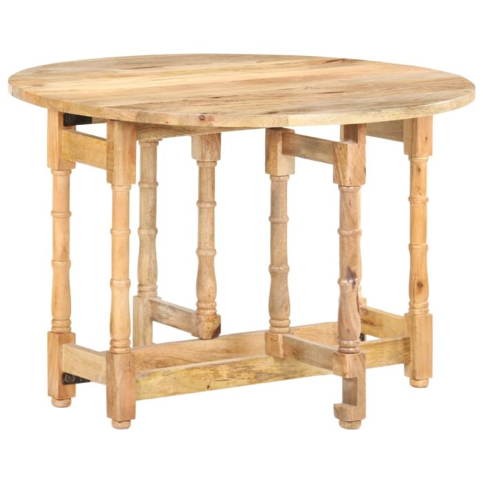 Table à manger Rond 110x76 cm Bois de manguier massif – Image 10