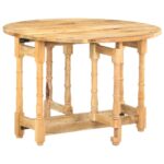 Table à manger Rond 110x76 cm Bois de manguier massif – Image 11