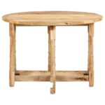 Table à manger Rond 110x76 cm Bois de manguier massif – Image 2