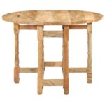 Table à manger Rond 110x76 cm Bois de manguier massif – Image 3
