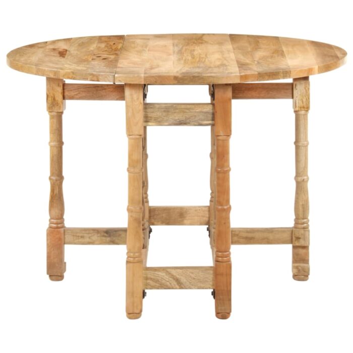 Table à manger Rond 110x76 cm Bois de manguier massif – Image 3