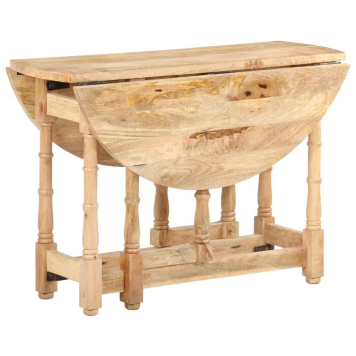 Table à manger Rond 110x76 cm Bois de manguier massif – Image 4