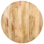 Table à manger Rond 110x76 cm Bois de manguier massif – Image 5