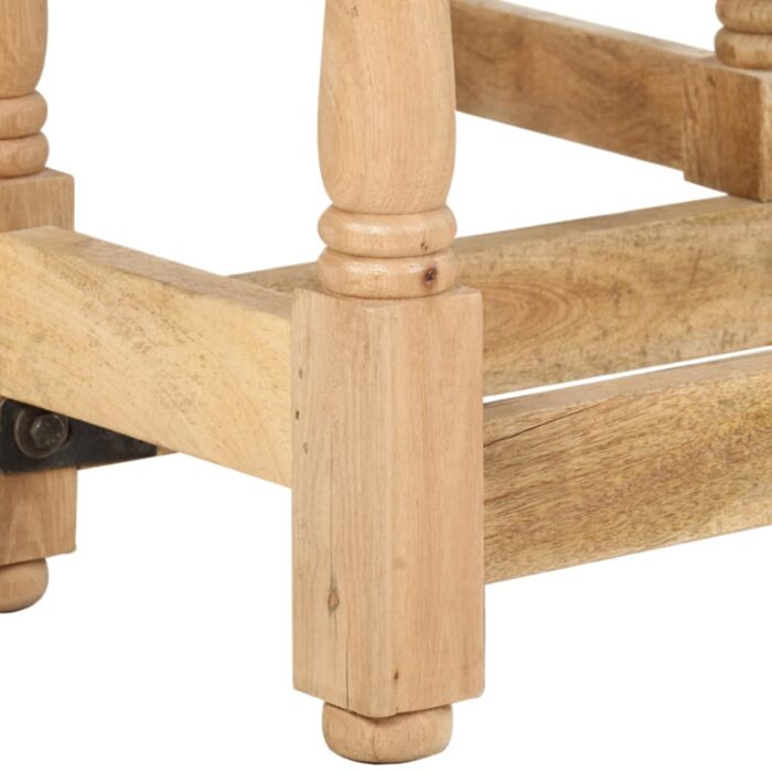 Table à manger Rond 110x76 cm Bois de manguier massif – Image 7