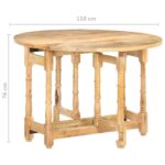 Table à manger Rond 110x76 cm Bois de manguier massif – Image 8
