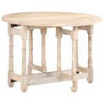 Table à manger Rond 110x76 cm Bois de manguier massif
