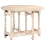 Table à manger Rond 110x76 cm Bois de manguier massif – Image 10
