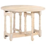Table à manger Rond 110x76 cm Bois de manguier massif – Image 11