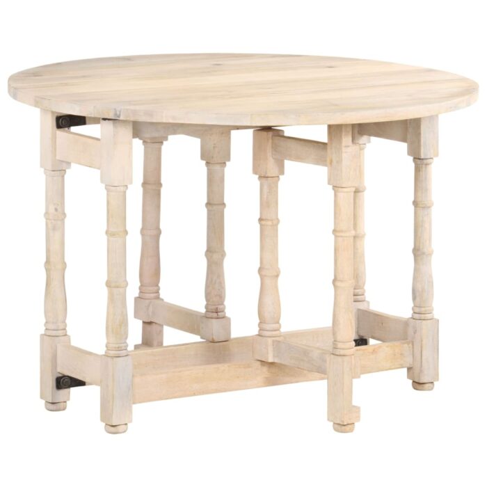 Table à manger Rond 110x76 cm Bois de manguier massif – Image 11