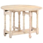 Table à manger Rond 110x76 cm Bois de manguier massif – Image 12