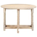 Table à manger Rond 110x76 cm Bois de manguier massif – Image 2