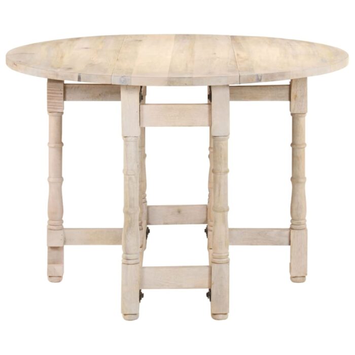 Table à manger Rond 110x76 cm Bois de manguier massif – Image 3