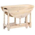 Table à manger Rond 110x76 cm Bois de manguier massif – Image 4