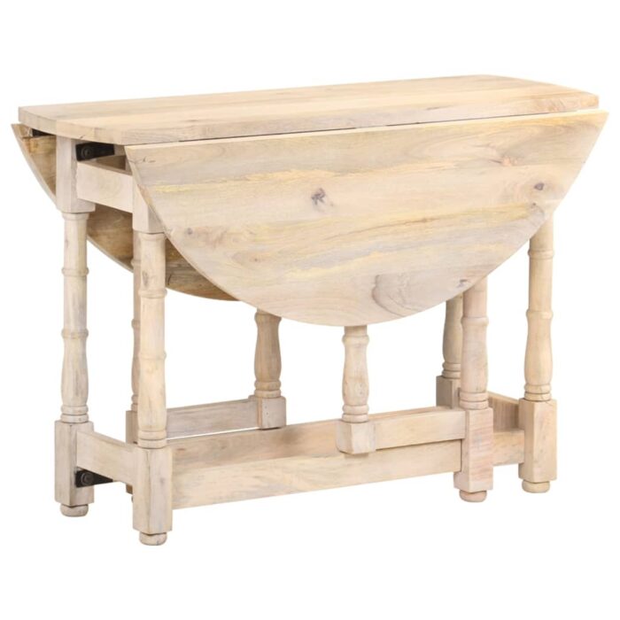 Table à manger Rond 110x76 cm Bois de manguier massif – Image 4