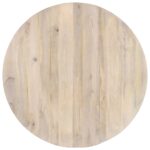 Table à manger Rond 110x76 cm Bois de manguier massif – Image 5