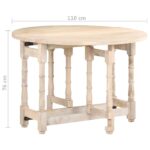 Table à manger Rond 110x76 cm Bois de manguier massif – Image 8
