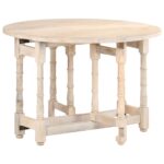Table à manger Rond 110x76 cm Bois de manguier massif – Image 9