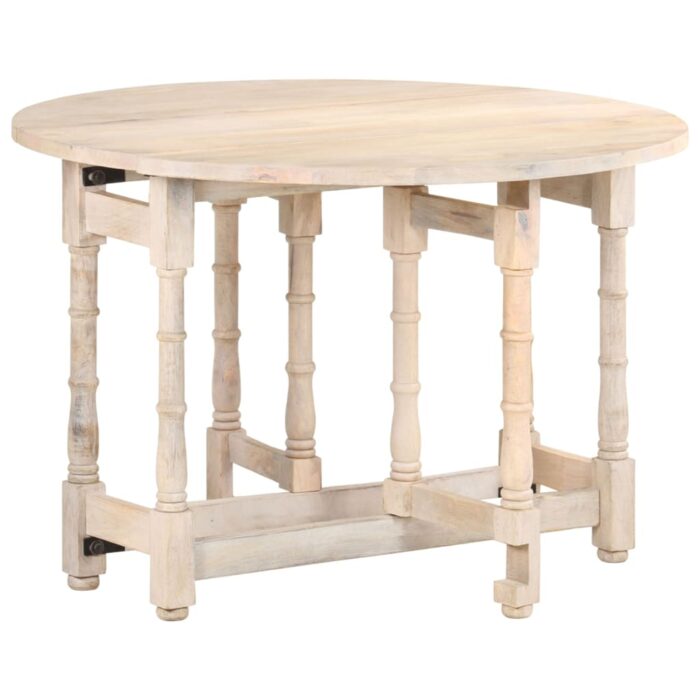 Table à manger Rond 110x76 cm Bois de manguier massif – Image 9