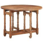 Table à manger Rond 110x76 cm Bois de manguier massif – Image 10