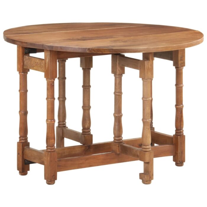 Table à manger Rond 110x76 cm Bois de manguier massif – Image 10
