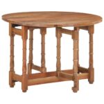 Table à manger Rond 110x76 cm Bois de manguier massif – Image 11