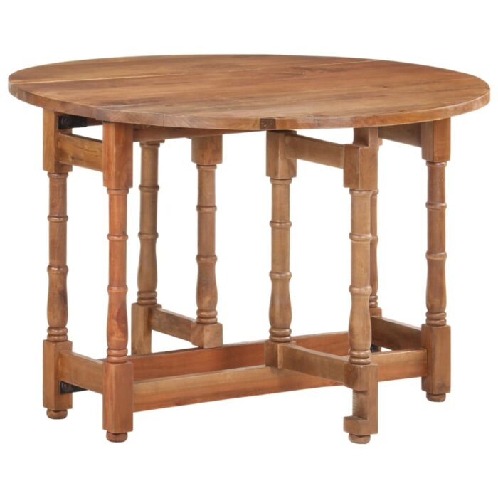 Table à manger Rond 110x76 cm Bois de manguier massif – Image 11