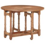 Table à manger Rond 110x76 cm Bois de manguier massif – Image 12