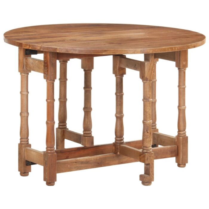 Table à manger Rond 110x76 cm Bois de manguier massif – Image 12