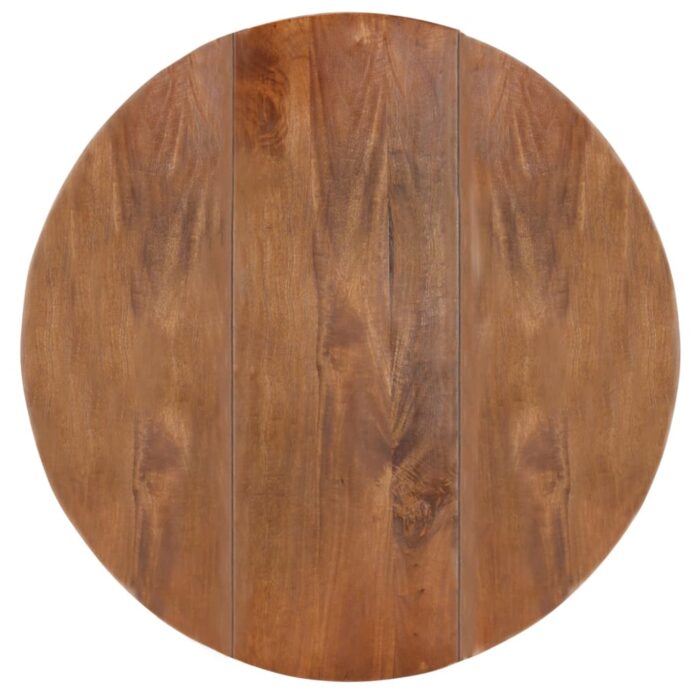 Table à manger Rond 110x76 cm Bois de manguier massif – Image 5