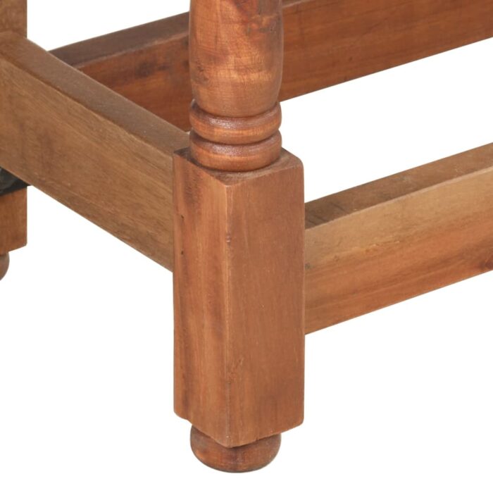 Table à manger Rond 110x76 cm Bois de manguier massif – Image 7