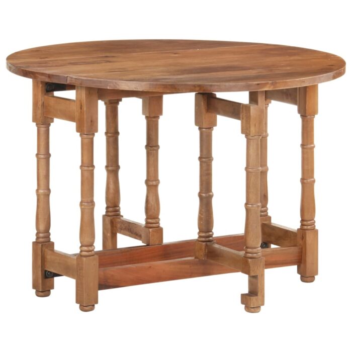 Table à manger Rond 110x76 cm Bois de manguier massif – Image 9