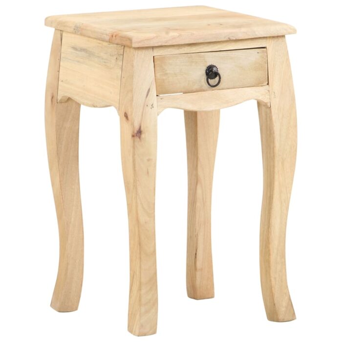 Table de chevet 28x28x46 cm Bois de manguier massif – Image 1