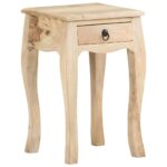 Table de chevet 28x28x46 cm Bois de manguier massif – Image 10