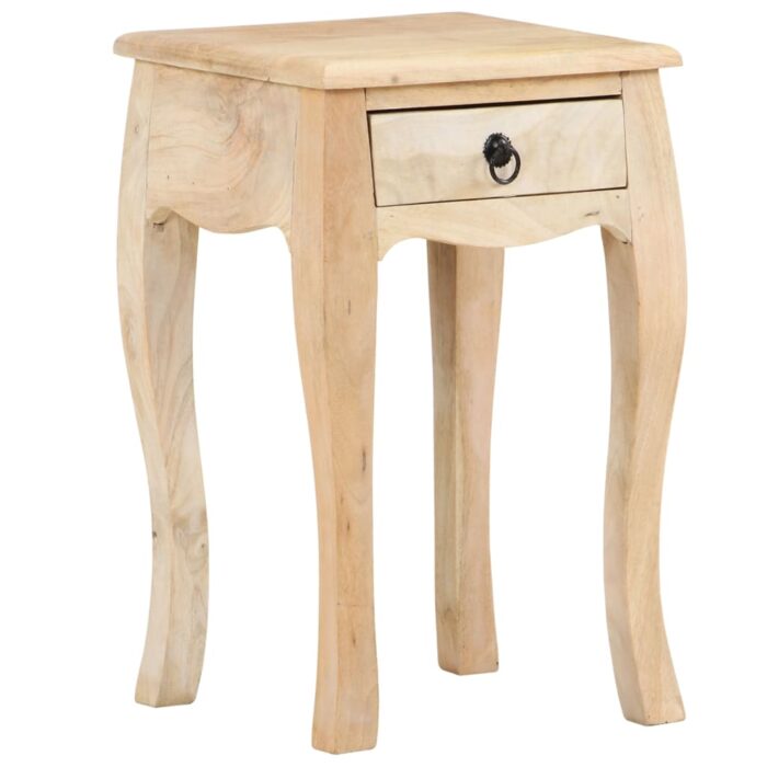 Table de chevet 28x28x46 cm Bois de manguier massif – Image 11