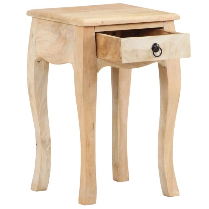 Table de chevet 28x28x46 cm Bois de manguier massif – Image 2
