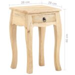 Table de chevet 28x28x46 cm Bois de manguier massif – Image 7