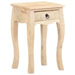 Table de chevet 28x28x46 cm Bois de manguier massif – Image 9