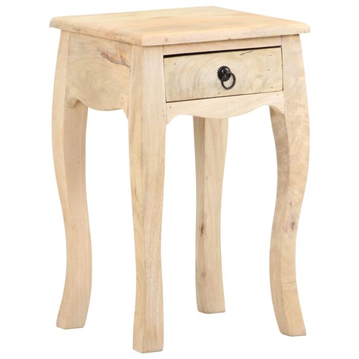 Table de chevet 28x28x46 cm Bois de manguier massif – Image 9