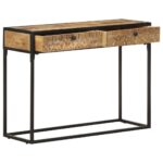 Table console 100x35x75 cm Bois de manguier massif – Image 2