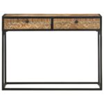 Table console 100x35x75 cm Bois de manguier massif – Image 3