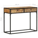 Table console 100x35x75 cm Bois de manguier massif – Image 7