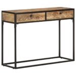 Table console 100x35x75 cm Bois de manguier massif – Image 8