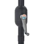 Parasol de balcon et mât en aluminium Terre cuite 270x144x222cm – Image 5