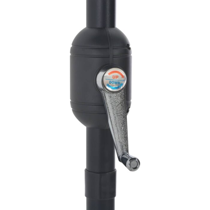 Parasol de balcon et mât en aluminium Terre cuite 270x144x222cm – Image 5