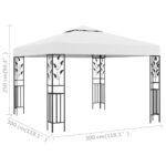 Tonnelle 3x3 m Blanc 180 g/m² – Image 4