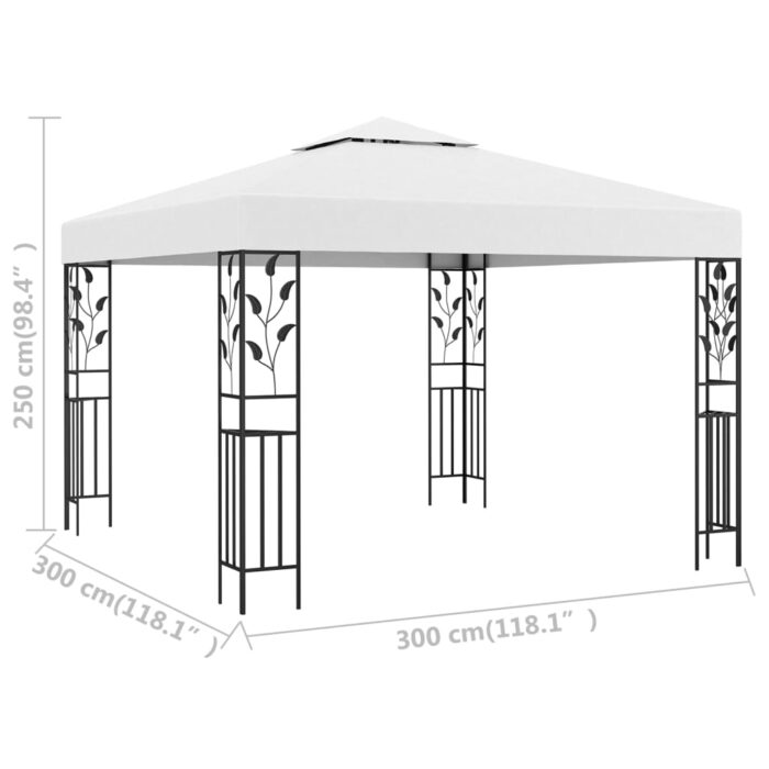 Tonnelle 3x3 m Blanc 180 g/m² – Image 4