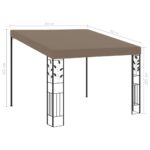 Belvédère mural 3x3x2,5 m Taupe – Image 5